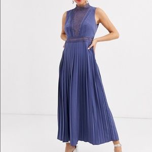 ASOS Little Mistress LACE MIDI PLEATED dress